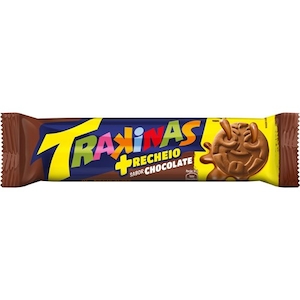 Biscoito Recheado +Chocolate Trakinas 126g