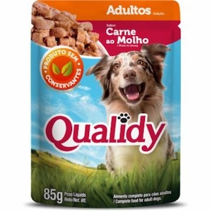 Ração para Cães Qualidy Dog Carne Ao Molho Sachê 85g