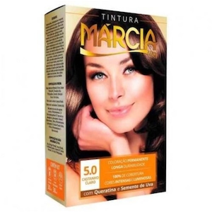 Tintura de Cabelo Marcia Castanho Claro 5.0 Embalagem 30ml