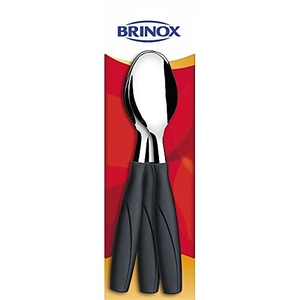 Colher de Mesa Brinox Itaparica Preto Embalagem 3un Ref 6001/310