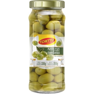 Azeitona Verde Tchetto com Caroço 150g