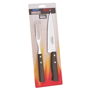 Conjunto para Churrasco Tramontina Trinchante Plenus Inox Marrom 2 Peças