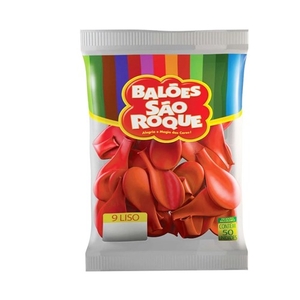 Balão São Roque N9 Vermelho 50un