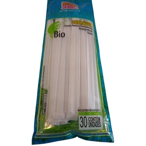 Canudo Dobrável Multi Festa Biodegradável 30un