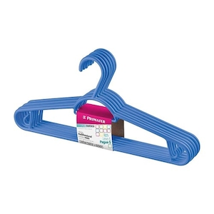 Cabide Primafer Pendura Mais Azul 6un