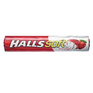 Bala Halls Soft Morango Pacote 23g