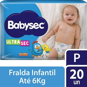 Fralda Tamanho P Ultra Sec Babysec com 20un