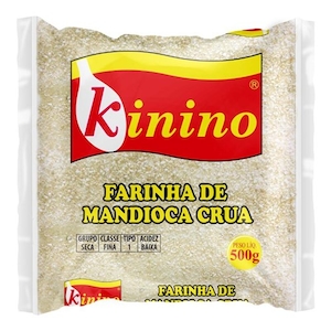 Farinha de Mandioca Kinino Crua Pacote 500g