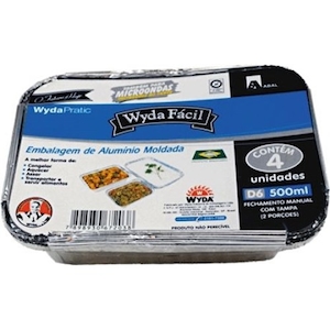 Embalagem de Alumínio Wyda Moldada 500ml Embalagem 4 Un