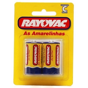 Pilha Rayovac Amarelinha Média C Embalagem 2 Un