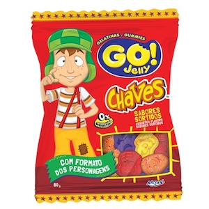 Bala de Gelatina Go Jelly Chaves Riclan Pacote 80g