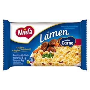 Macarrão Instantâneo Ninfa Carne Pacote 85g
