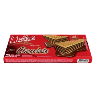 Biscoito Dallas Wafer Chocolate Pacote 110g
