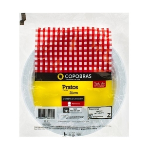 Prato Descaratável 21cm Copobras Embalagem 10 Un