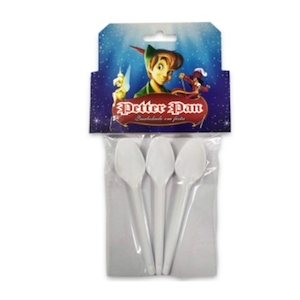 Colher Petter Pan Branca com 10 Unidades