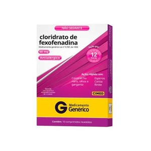 Cloridrato de Fexofenadina 60mg Cimed Caixa com 10 Comprimidos