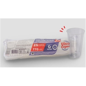 Copo Descartavel Ultra Copos 770ml 25un