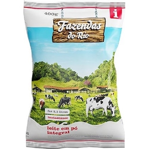 Leite em Pó Integral Fazendas do Rio Sachê 400g