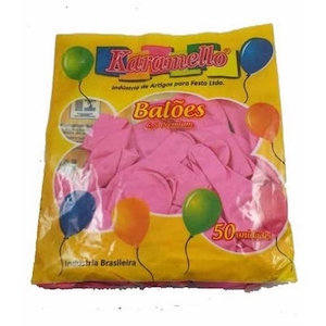 Balões Liso Rosa Nº 6.5 Karamello 50un