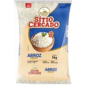Arroz Branco Sítio Cercado Embalagem 5kg