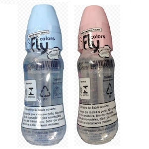 Mamadeira Acinturada Bico Redondo Colors Fly 250 Ml 1un