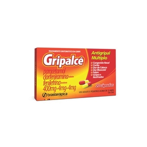 Antigripal Gripalcê  Paracetamol 400mg + Clorfeniramina 4mg + Fenilefrina 4mg Com 20 Capsulas  Brasterápica