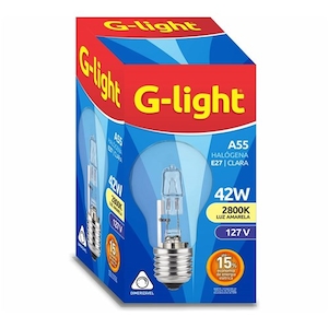 Lâmpada Halógena A55 42w G-Light 1un