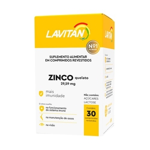 Lavitan Zinco Quelato 29,50mg com 30 Comprimidos