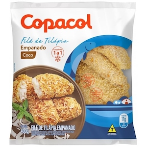 Filé de Peixe Tilapia Empanado Copacol Coco 400g