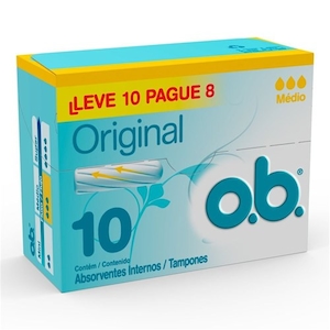 Absorvente Intimo Medio O.B Leve 10 Pague 8un