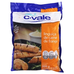 Linguiça Fina de Frango C Vale 800g