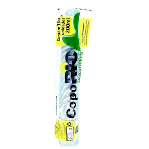Copo Descartável Branco 200ml Copo Rio 100un
