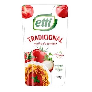 Molho de Tomate Encorpado Tradicional Etti Sachê 300g