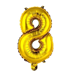 Balão Metalizado Dourado N8 Cleveland Party 40cm