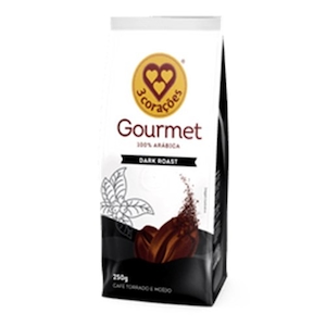 Café Torrado e Moído Gourmet Dark Roast 3 Corações 250g