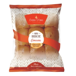Mini Pão de Brioche Sabor Cenoura Macio Gourmet Casa D'oro 270g