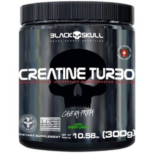 Suplemento Alimentar Creatine Turbo Caveira Preta Sabor Limão Black Skull 300g