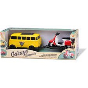 Carrinho Furgão Carreta com Lambreta Garage Summer Orange Toys 2un