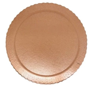 Bandeja Cake Board Redonda 26cm Ouro Rosé Regina