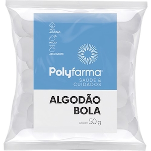 Algodão Bolas Polyfarma 50g