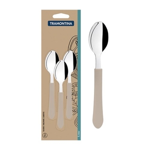Colher para Cha Inox Tramontina Leme Cinza com 3un