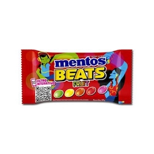 Bala Mastigável Beats Fruit Mentos 37g