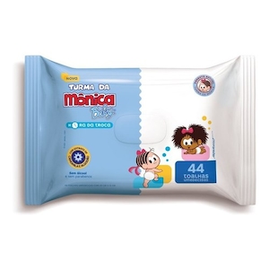 Toalha Umedecida Hora da Troca Turma da Mônica Baby 44un