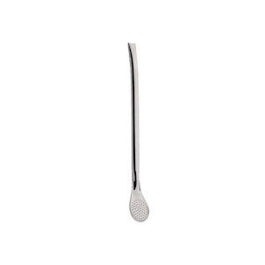 Bomba para Chimarrão Terere Aço Inox Abaulada sem Rosca Taumer 23cm