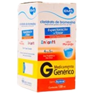 Cloridrato de Bromexina 4mg/5ml Sabor Morango / Sem Açúcar 120ml + Copo Dosador Pediátrico  Ems