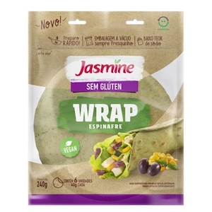 Massa de Tortilha Wrap Espinafre sem Glúten Jasmine 240g
