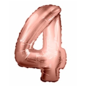 Balão Metalizado Nº4 Cor Rose Gold 40cm Junco
