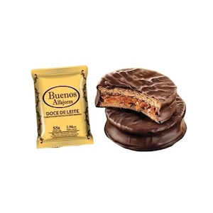 Alfajor Doce de Leite Coberto com Chocolate Meio Amargo Buenos Alfajores 55g