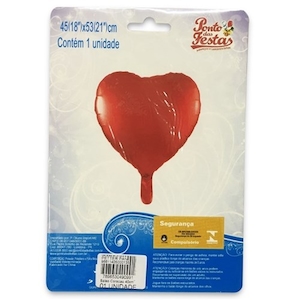 Balão Petter Pan Metalizado Coração 40cm 1un