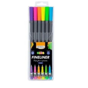 Caneta Hidrográfica Fine Liner Neon 0.4mm Brw 6un